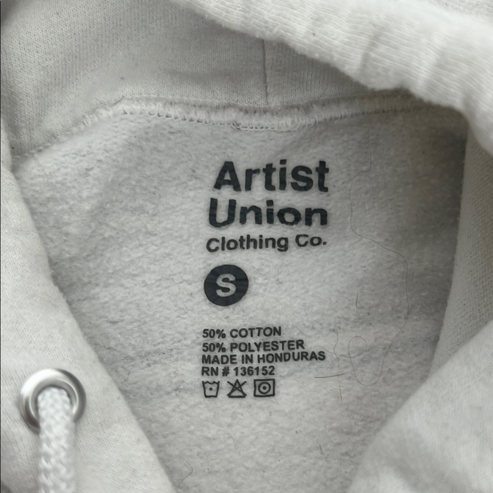 White Graphic Hoodie with Pagoda Design - Picture 2 of 5